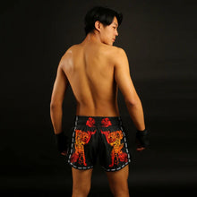 TUFF Sport MRS303 Retro Style Black Cruel Tiger Muay Thai Shorts