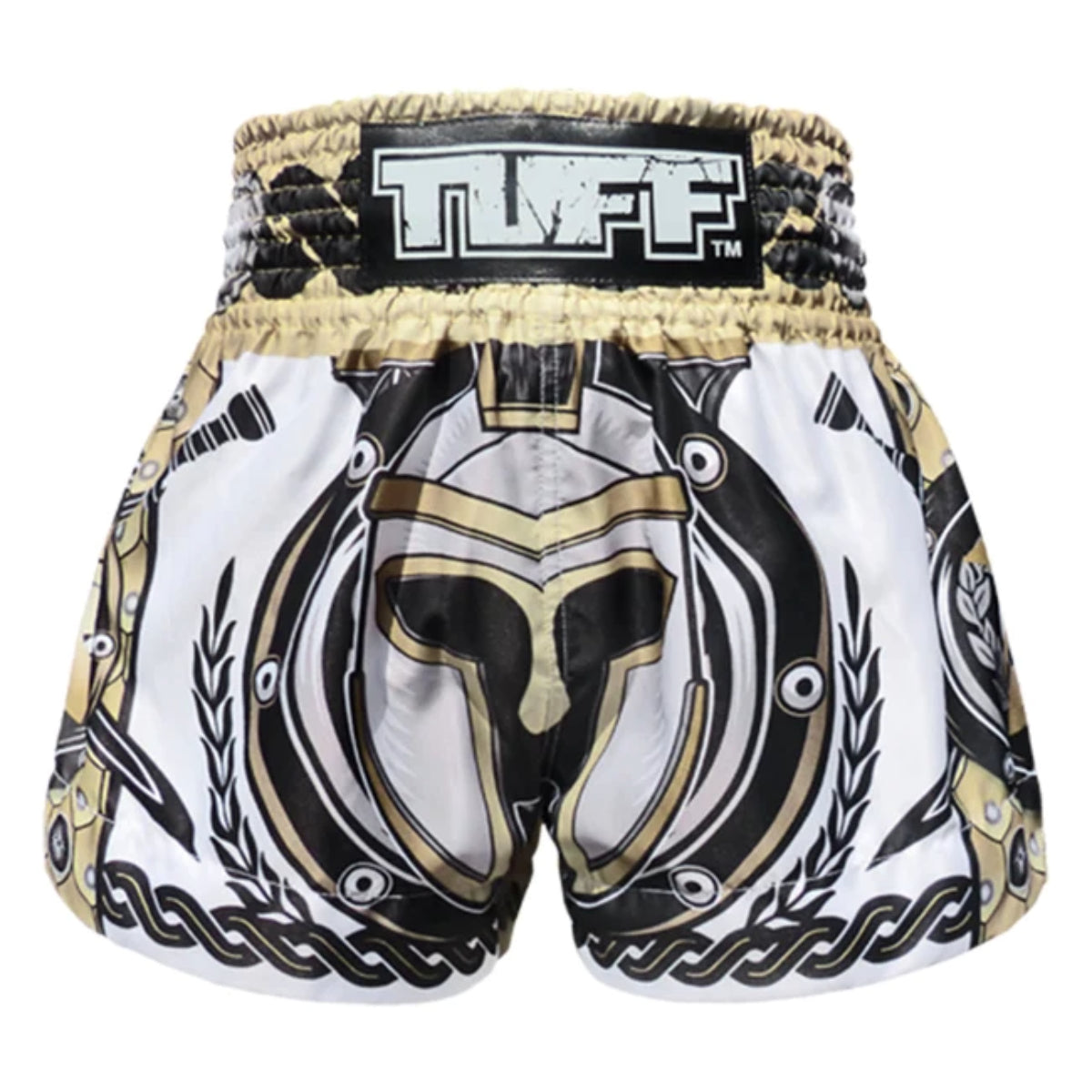 Tuff Sport MS634 Gladiador de Ouro em Shorts Thai Thai White