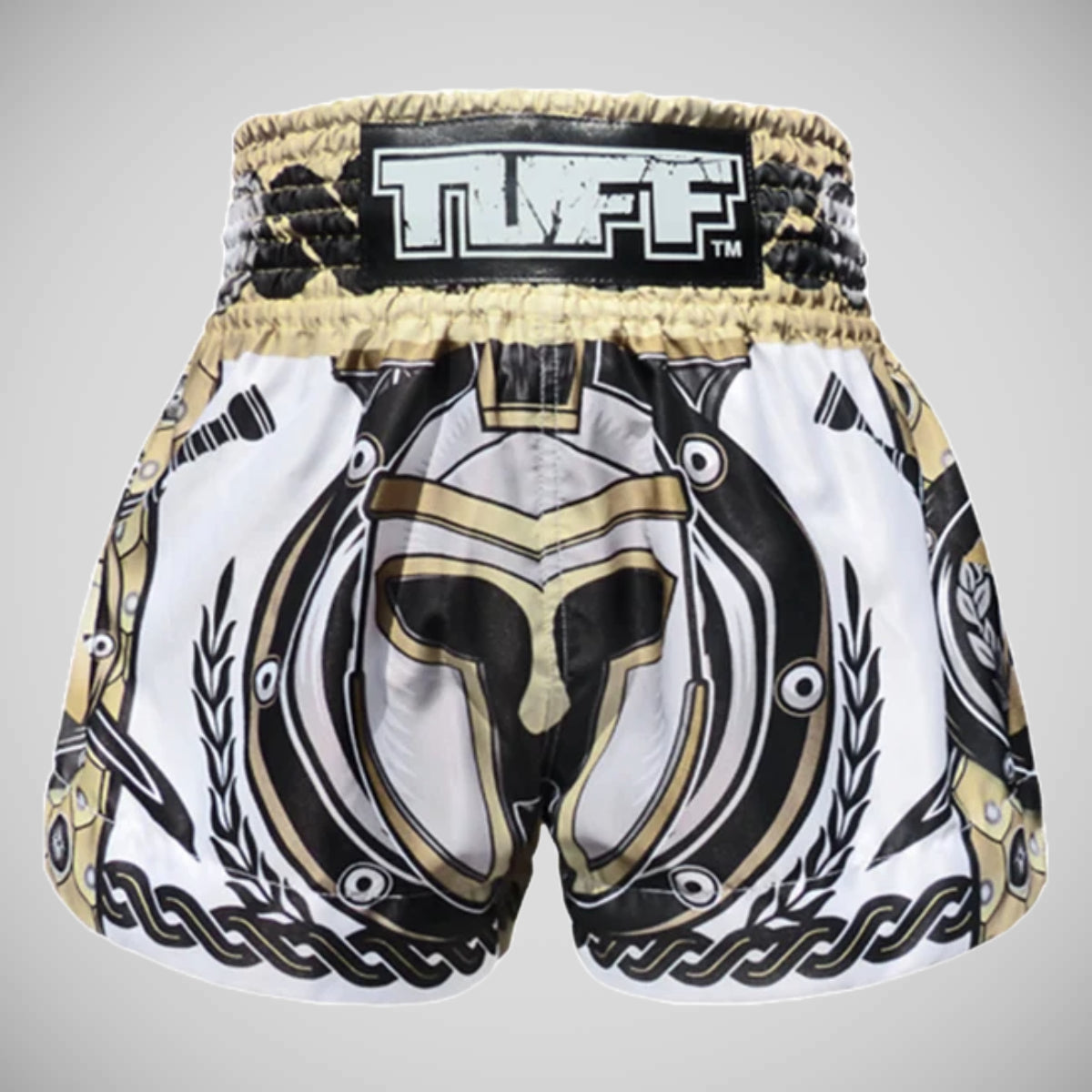 Tuff Sport MS634 Gladiador de Ouro em Shorts Thai Thai White