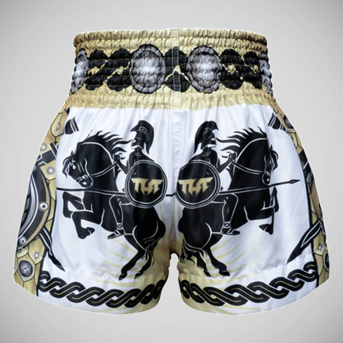 Tuff Sport MS634 Gladiador de Ouro em Shorts Thai Thai White