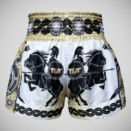 Tuff Sport MS634 Golden Gladiator in weißen Muay Thai -Shorts