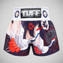 TUFF Sport MS639 Navy Blue Japanese Drawing Crane Birds Muay Thai Shorts