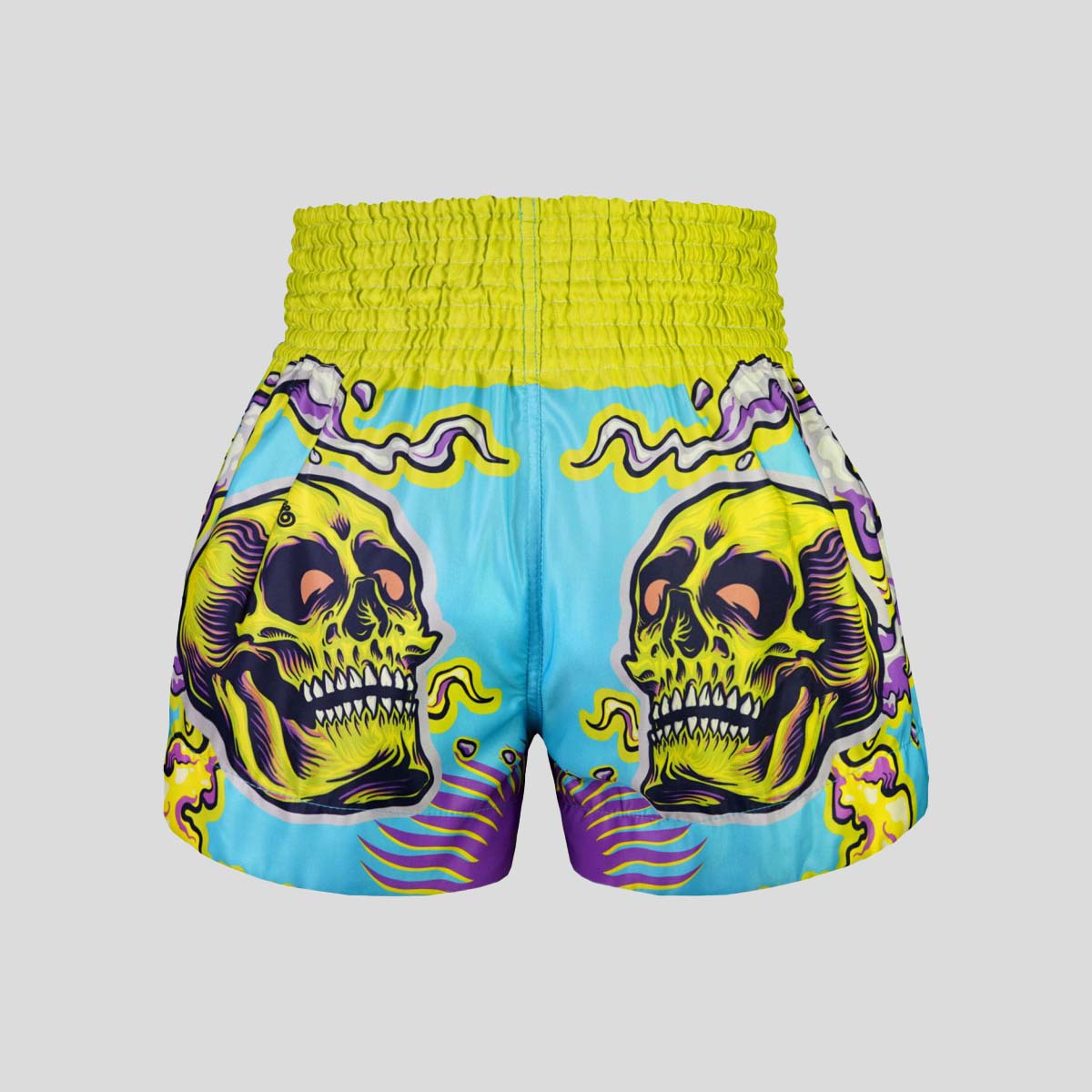 Tuff Sport MS682 Trippy Skull Muay Thai Shorts Blau/Grün