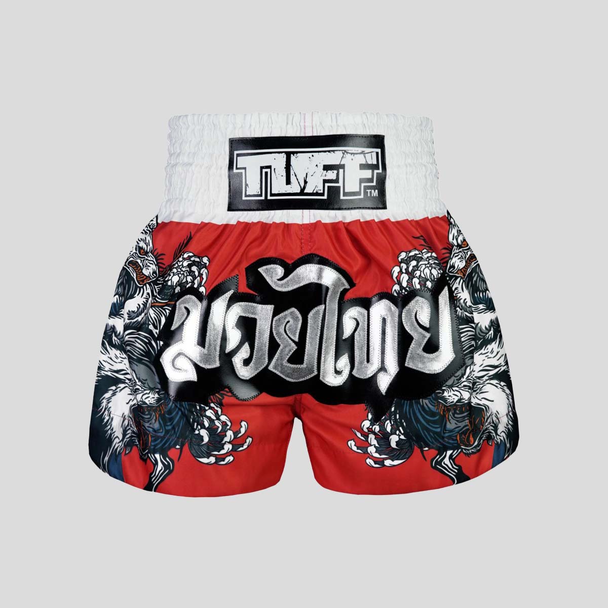 TUFF Sport MS684 Wolfpack Muay Thai Shorts Red/White