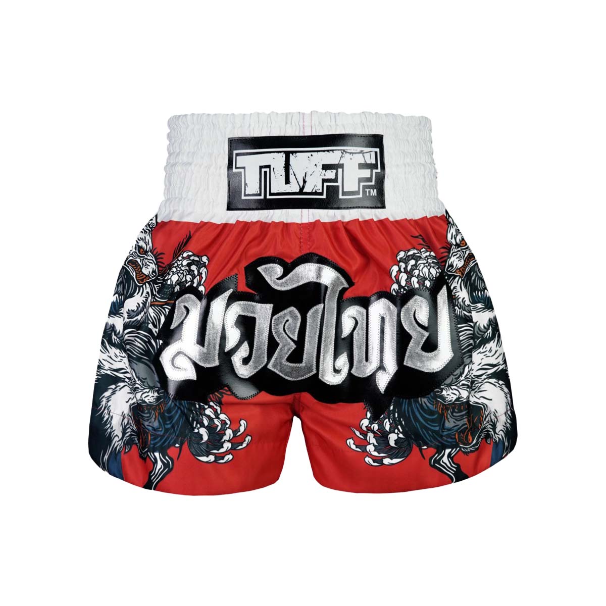 TUFF Sport MS684 Wolfpack Muay Thai Shorts Red/White
