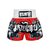 TUFF Sport MS684 Wolfpack Muay Thai Shorts Red/White