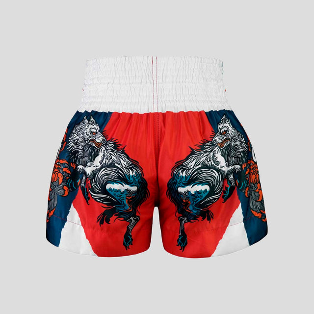 TUFF Sport MS684 Wolfpack Muay Thai Shorts Red/White