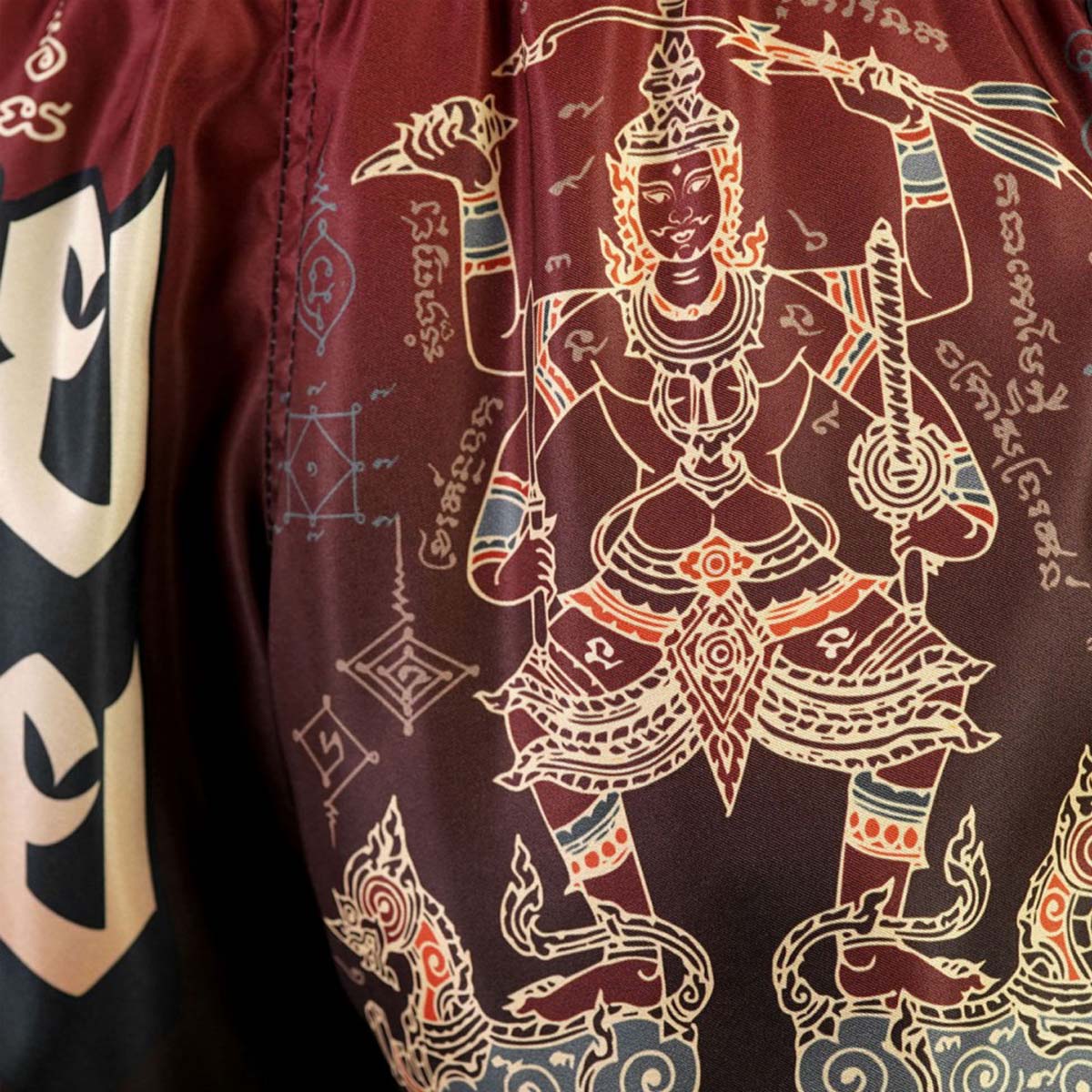 Tuff Sport MSC101 YANT NARAI MUAY THAI THAI Pantaloni scurți maro