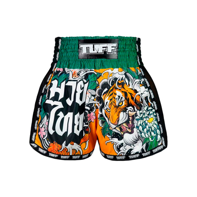 TUFF Sport MSC105 Tora Mori to Kingyo Muay Thai Shorts Green