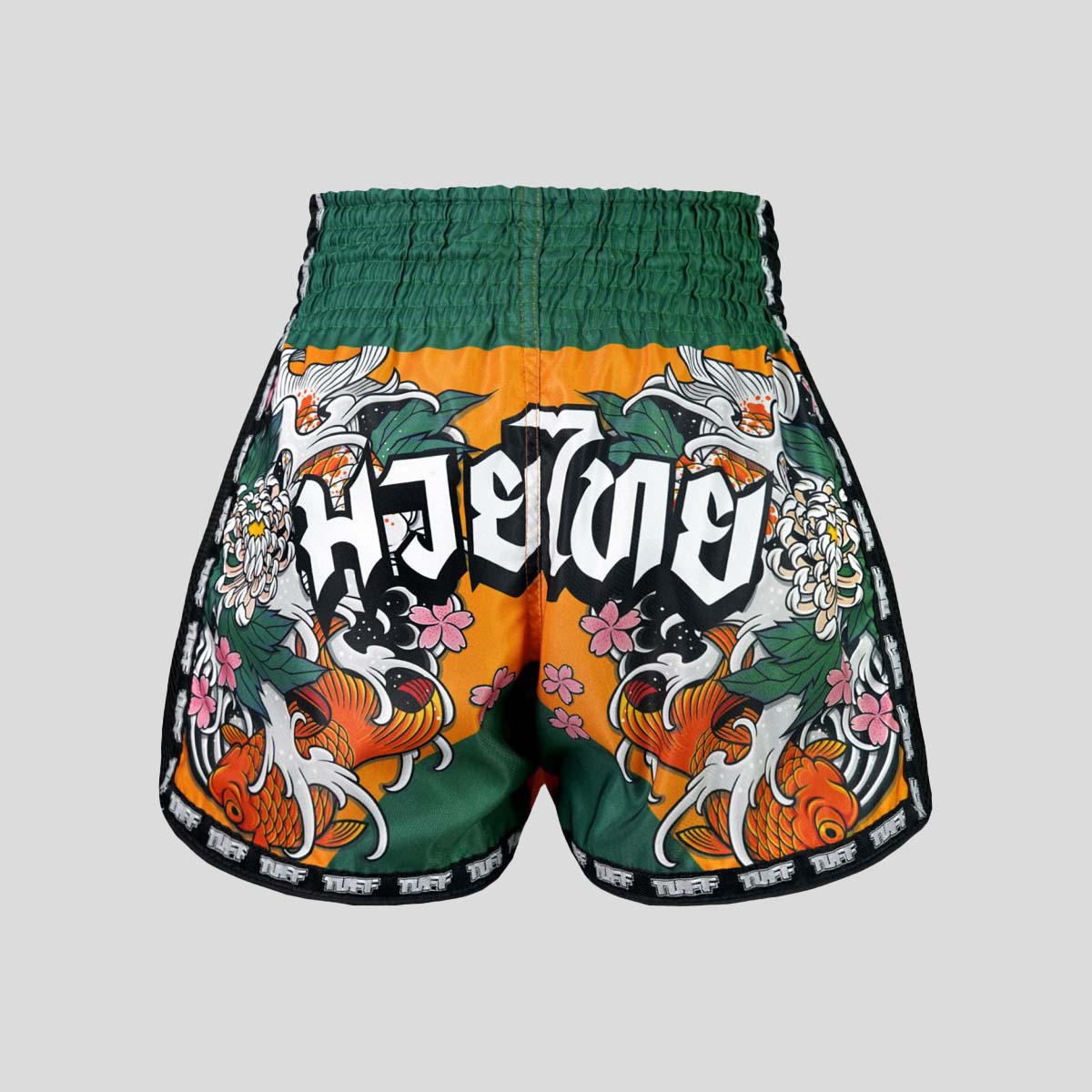 TUFF Sport MSC105 Tora Mori to Kingyo Muay Thai Shorts Green