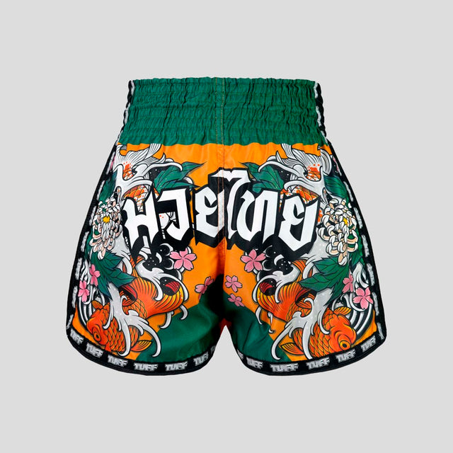 TUFF Sport MSC105 Tora Mori to Kingyo Muay Thai Shorts Green