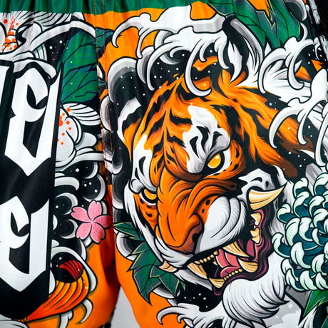 Tuff Sport MSC105 Tora Mori zu Kingyo Muay Thai Shorts Green