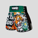 TUFF Sport MSC105 Tora Mori to Kingyo Muay Thai Shorts Green