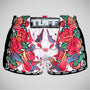 TUFF Sport MRS302 Retro Style White Roses With Birds Muay Thai Shorts