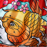 Tuff Sport MS637 Red Japanese Koi Fish Muay Thai Shorts