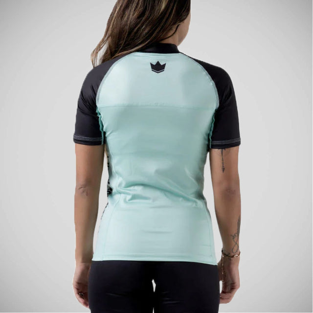 Teal Kingz Born To Rule Ladies Short Sleeve Rash Guard