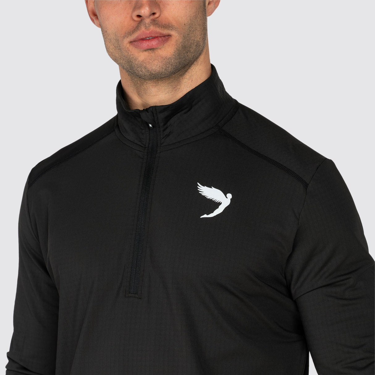 Fly Tempo 1/4 Zip Light Weight Running Top Black