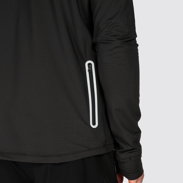 Fly Tempo 1/4 Zip Light Weight Running Top Black