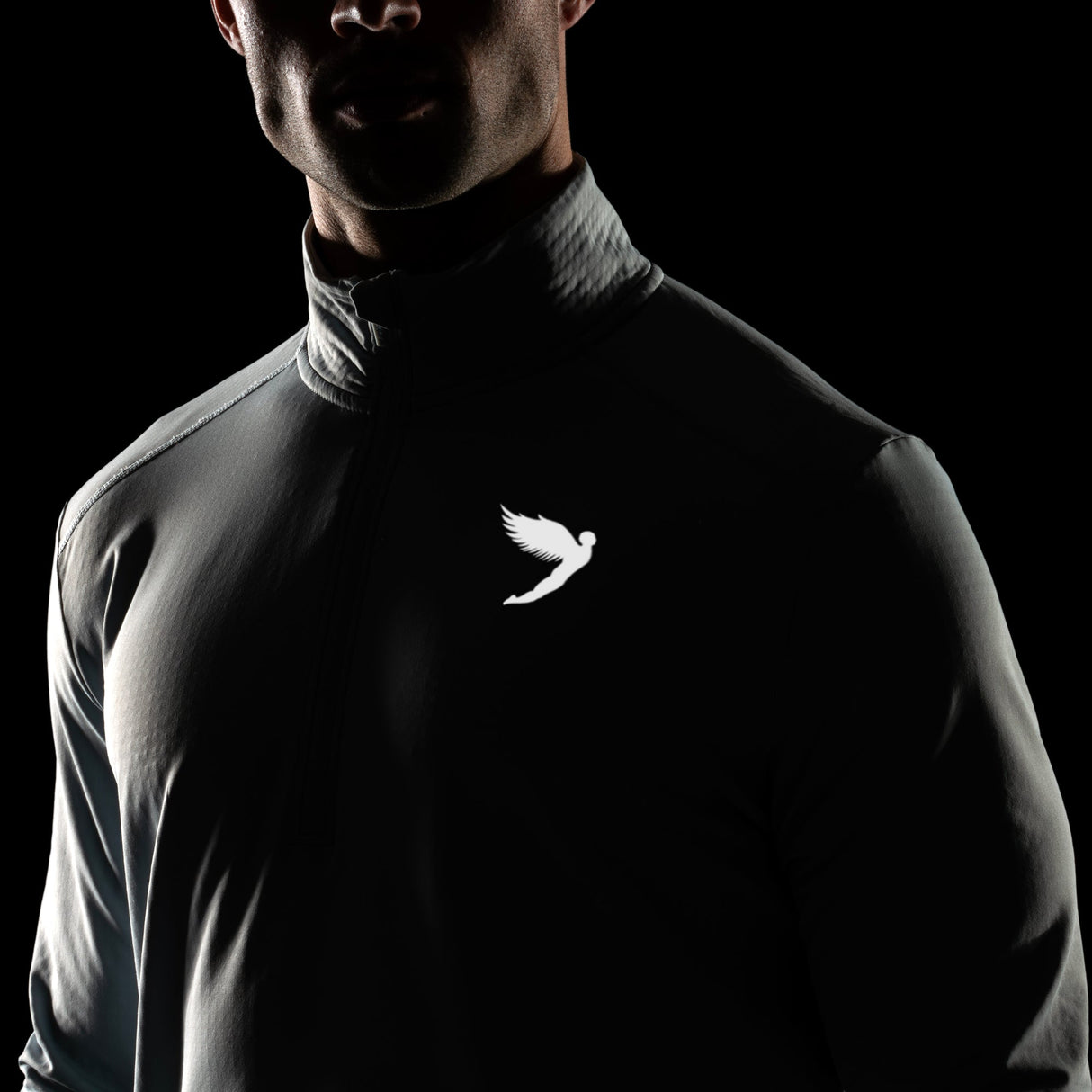 Fly Tempo 1/4 Zip Light Weight Running Top Grey