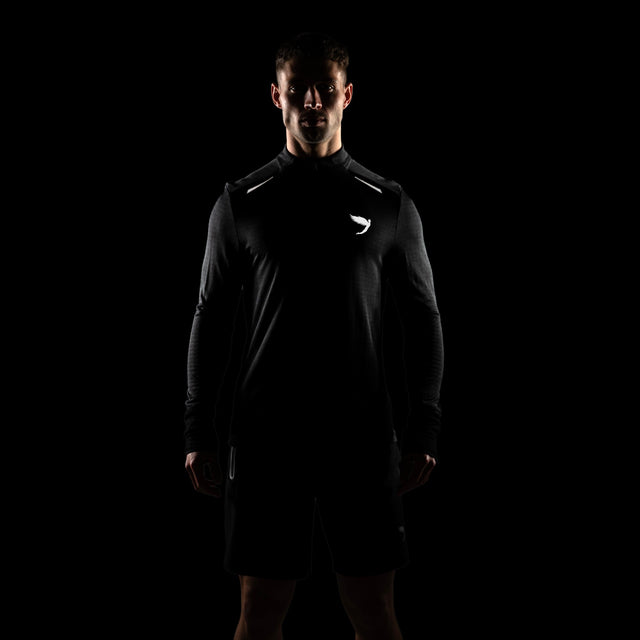 Fly Tempo 1/4 Zip Warm Weight Running Top Black