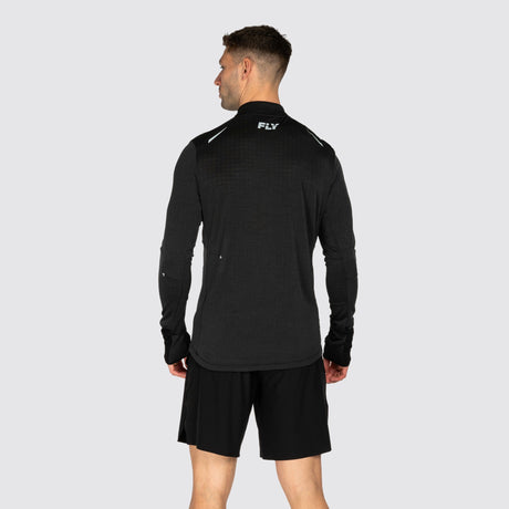 Fly Tempo 1/4 Zip Warm Weight Running Top Black