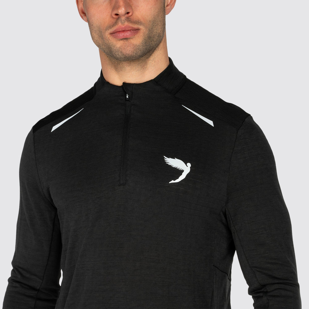 Fly Tempo 1/4 Zip Warm Weight Running Top Black