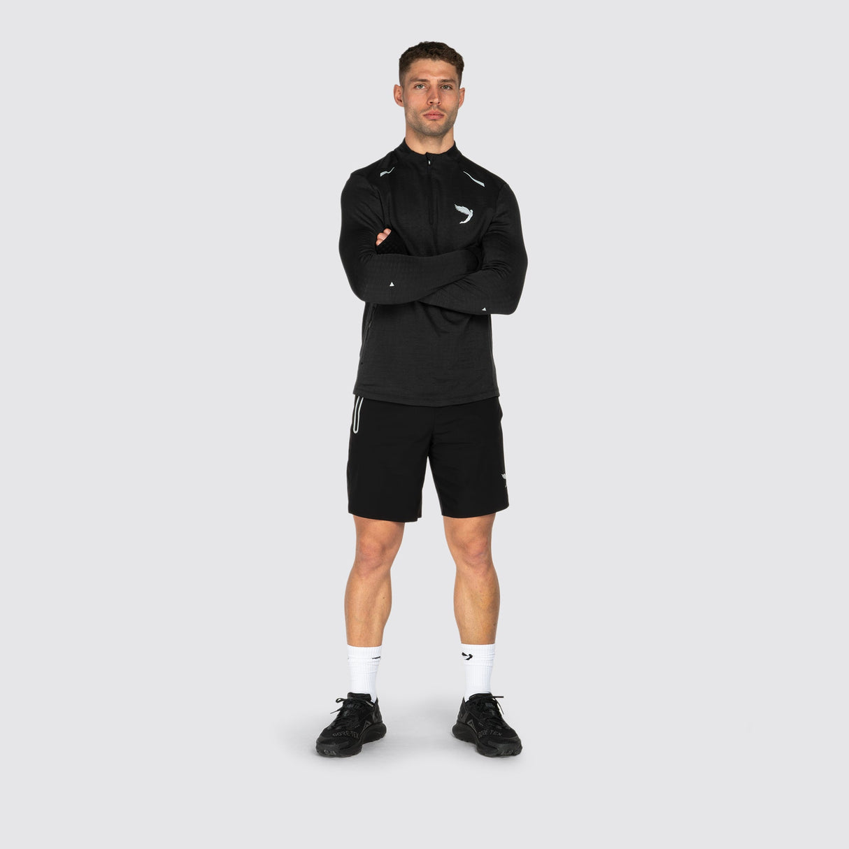 Fly Tempo 1/4 Zip Warm Weight Running Top Black