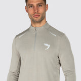Fly Tempo 1/4 Zip Warm Weight Running Top Grey