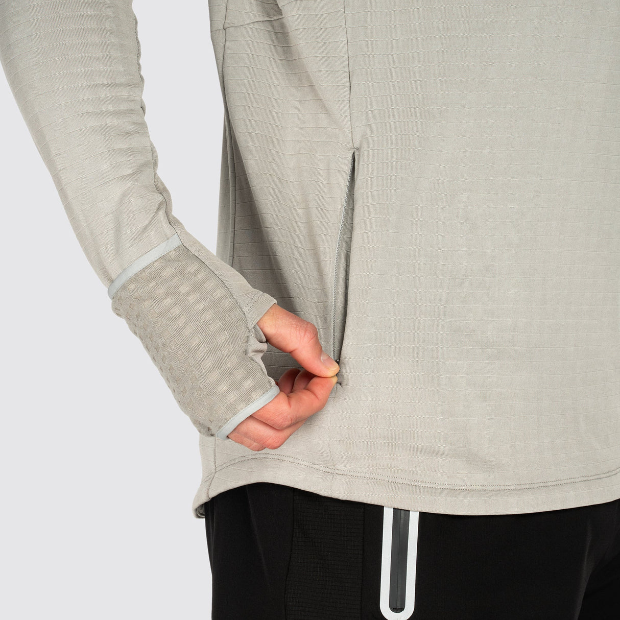 Fly Tempo 1/4 Zip Warm Weight Running Top Grey
