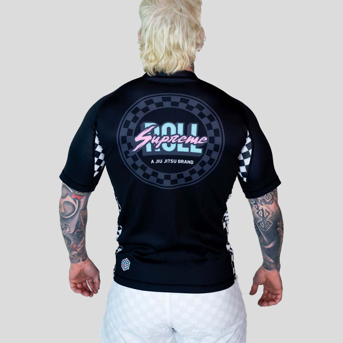 Finishers Rash Guard Roll Supreme The Finisher Short Sleeve Rash Guard Black/White from ...