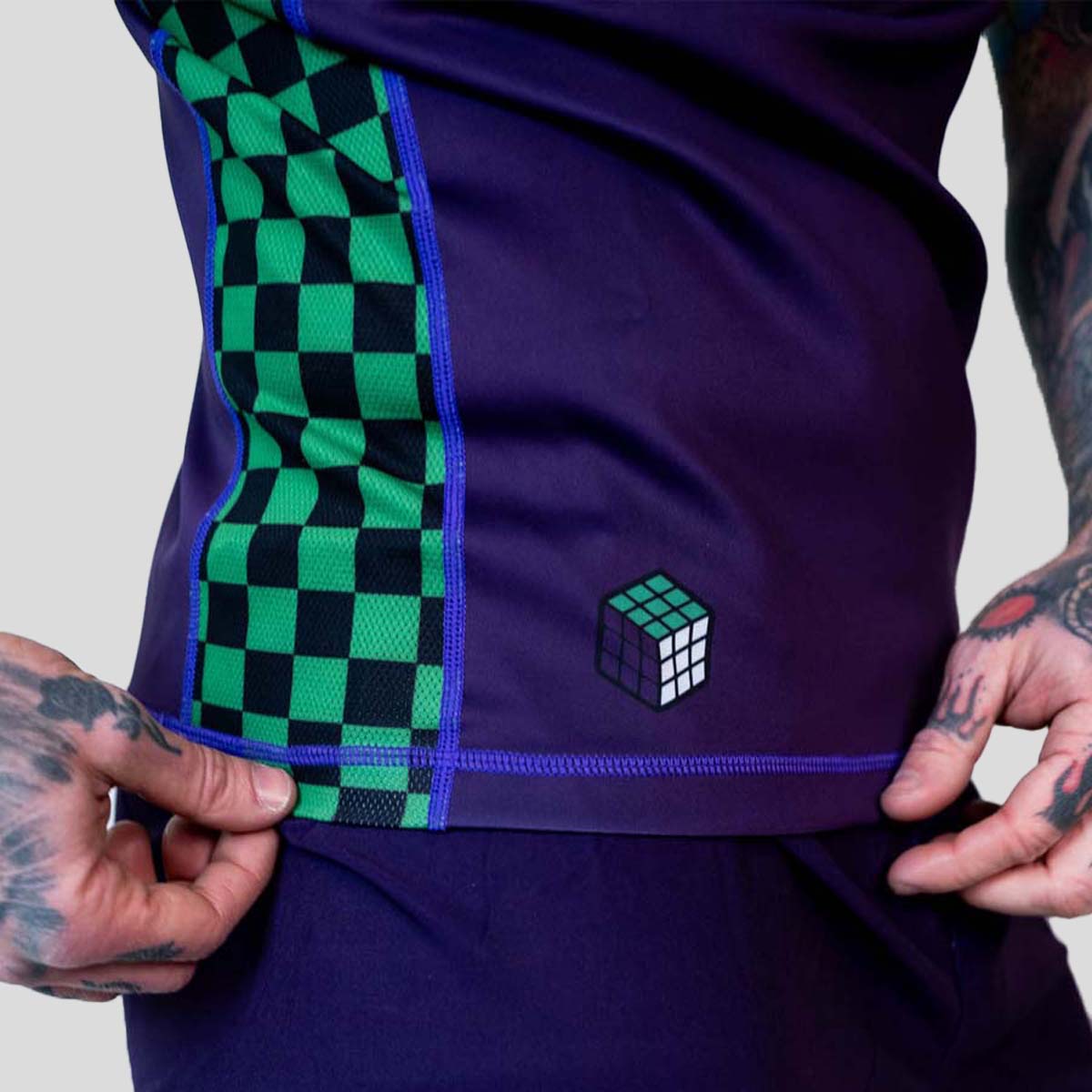 Finishers Rash Guard Roll Supreme The Finisher Short Sleeve Rash Guard Purple/Green from ...
