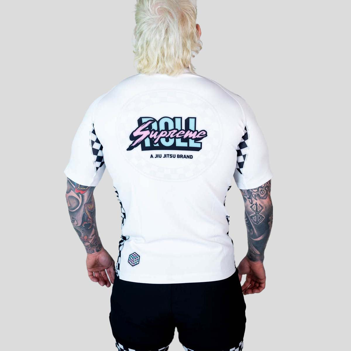 Finishers Rash Guard Roll Supreme The Finisher Short Sleeve Rash Guard White/Black from ...