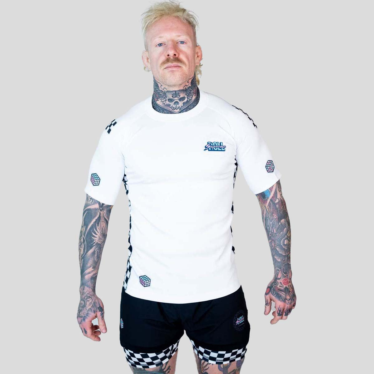 Roll Supreme The Finisher Short Sleeve Rash Guard White/Black from ...
