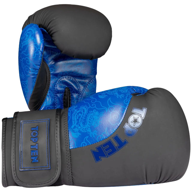 Top Ten Dragon Boxing Gloves Black/Blue