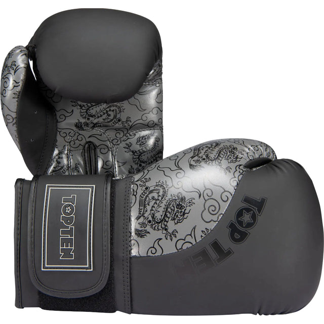 Top Ten Dragon Boxing Gloves Black/Grey