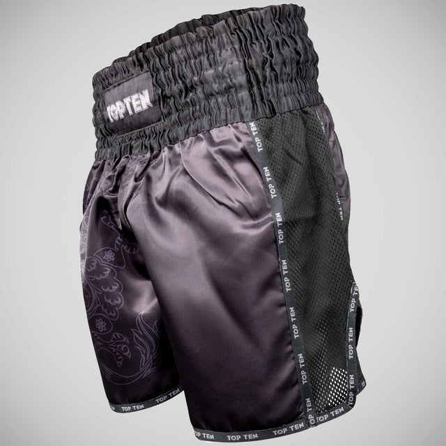 Top Ten Dragon Kickboxing Shorts Black/Black