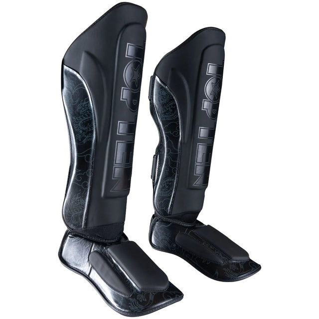 Top Ten Dragon Shin and Instep Guard Black/Black