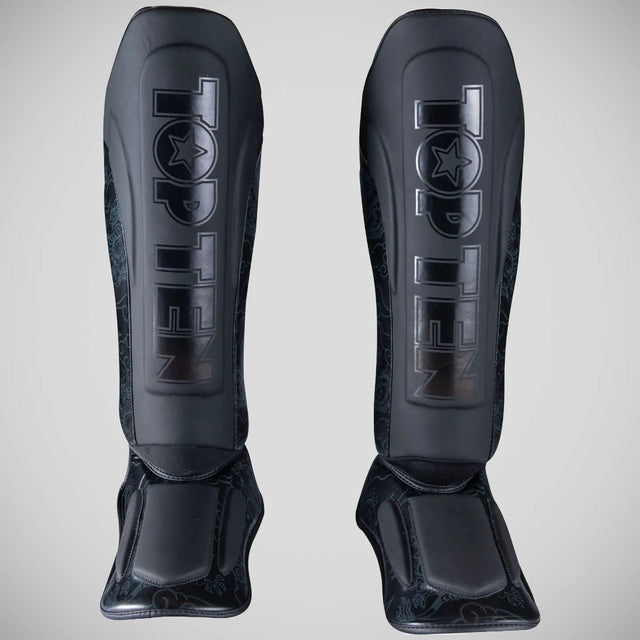 Top Ten Dragon Shin and Instep Guard Black/Black