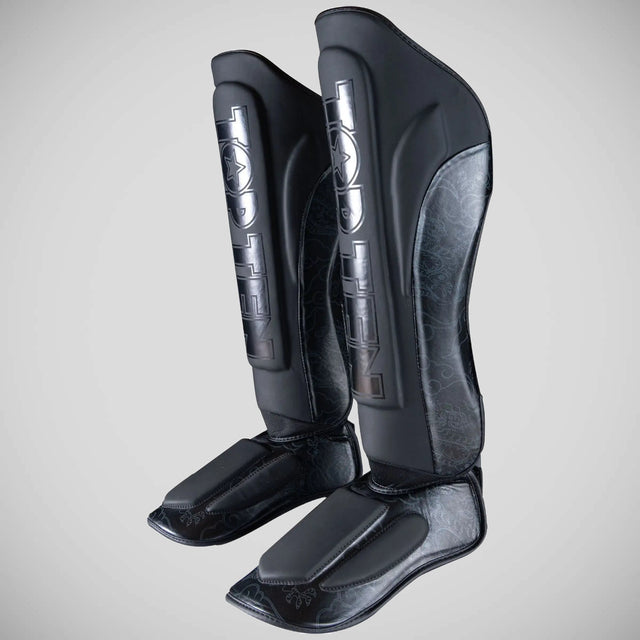 Top Ten Dragon Shin and Instep Guard Black/Black