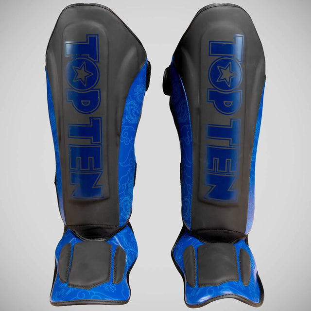Top Ten Dragon Shin and Instep Guard Black/Blue