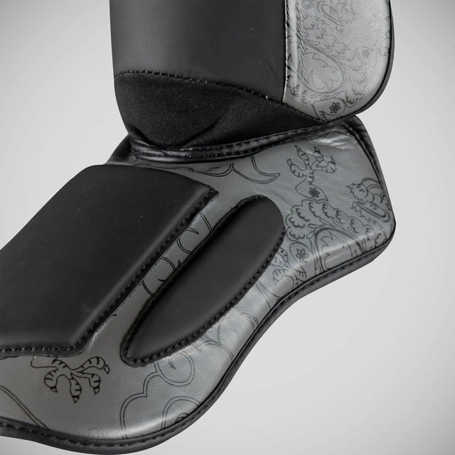Top Ten Dragon Shin and Instep Guard Black/Grey
