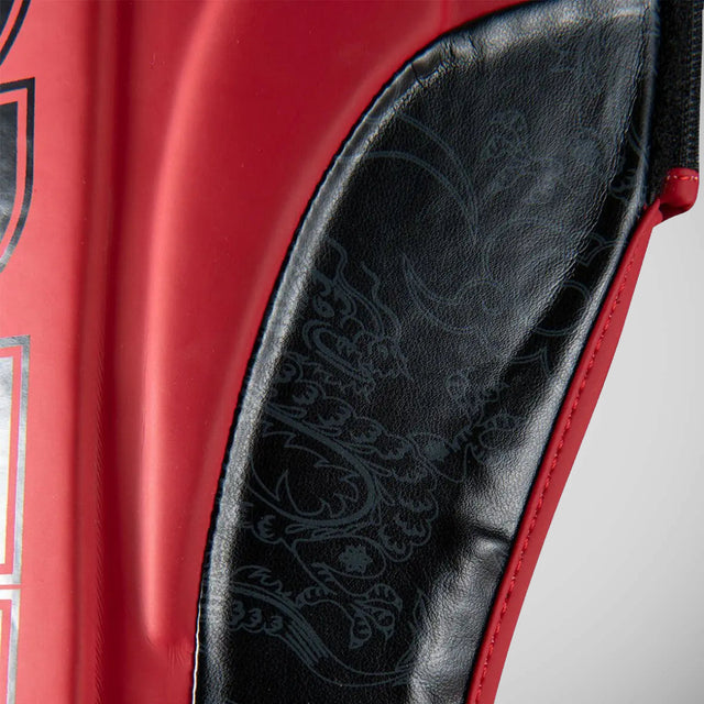 Top Ten Dragon Shin and Instep Guard Red/Black