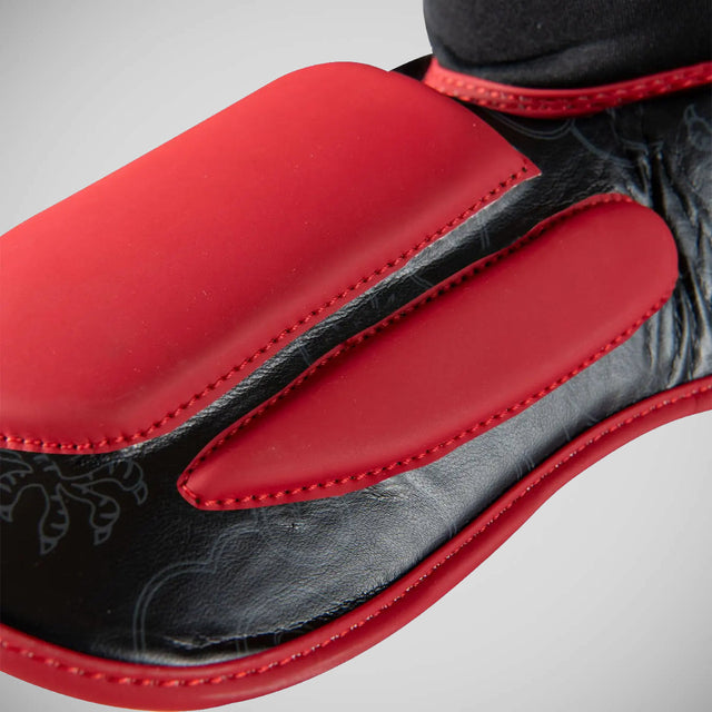 Top Ten Dragon Shin and Instep Guard Red/Black