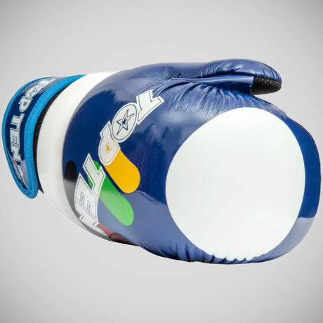 Top Ten Glossy Block ITF Pointfighter Gloves Blue