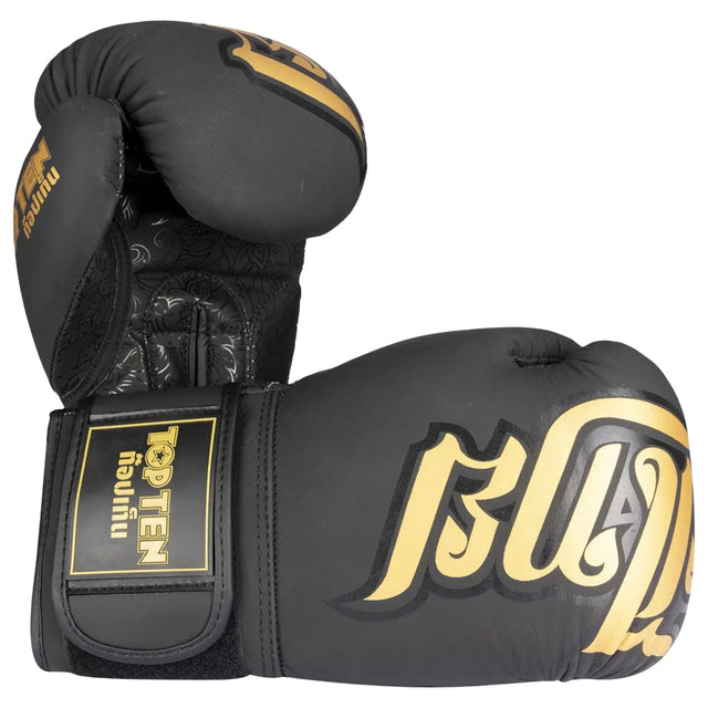 Top Ten Nong Han Boxing Gloves Black/Gold