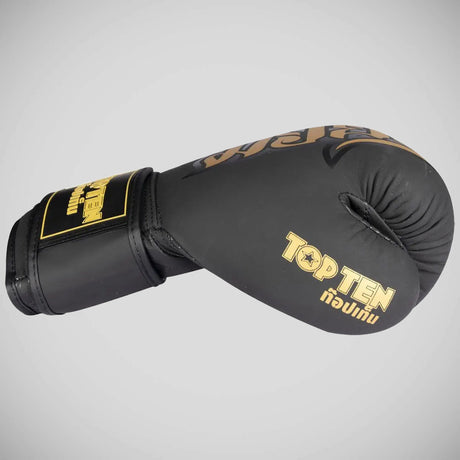 Top Ten Nong Han Boxhandschuhe Schwarz/Gold
