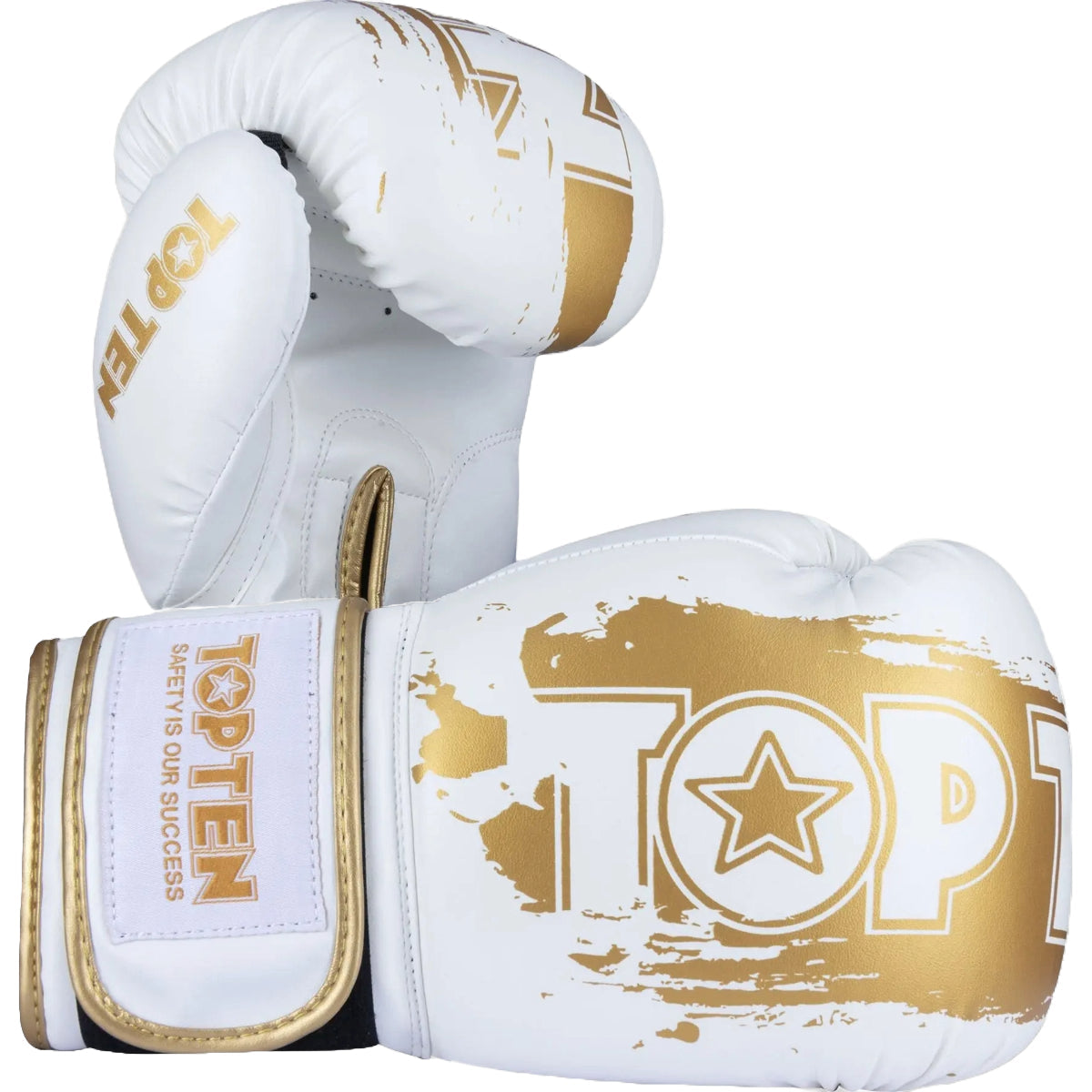 Top Ten Power Ink Golden Golden Boxing Luvas Branco/Ouro