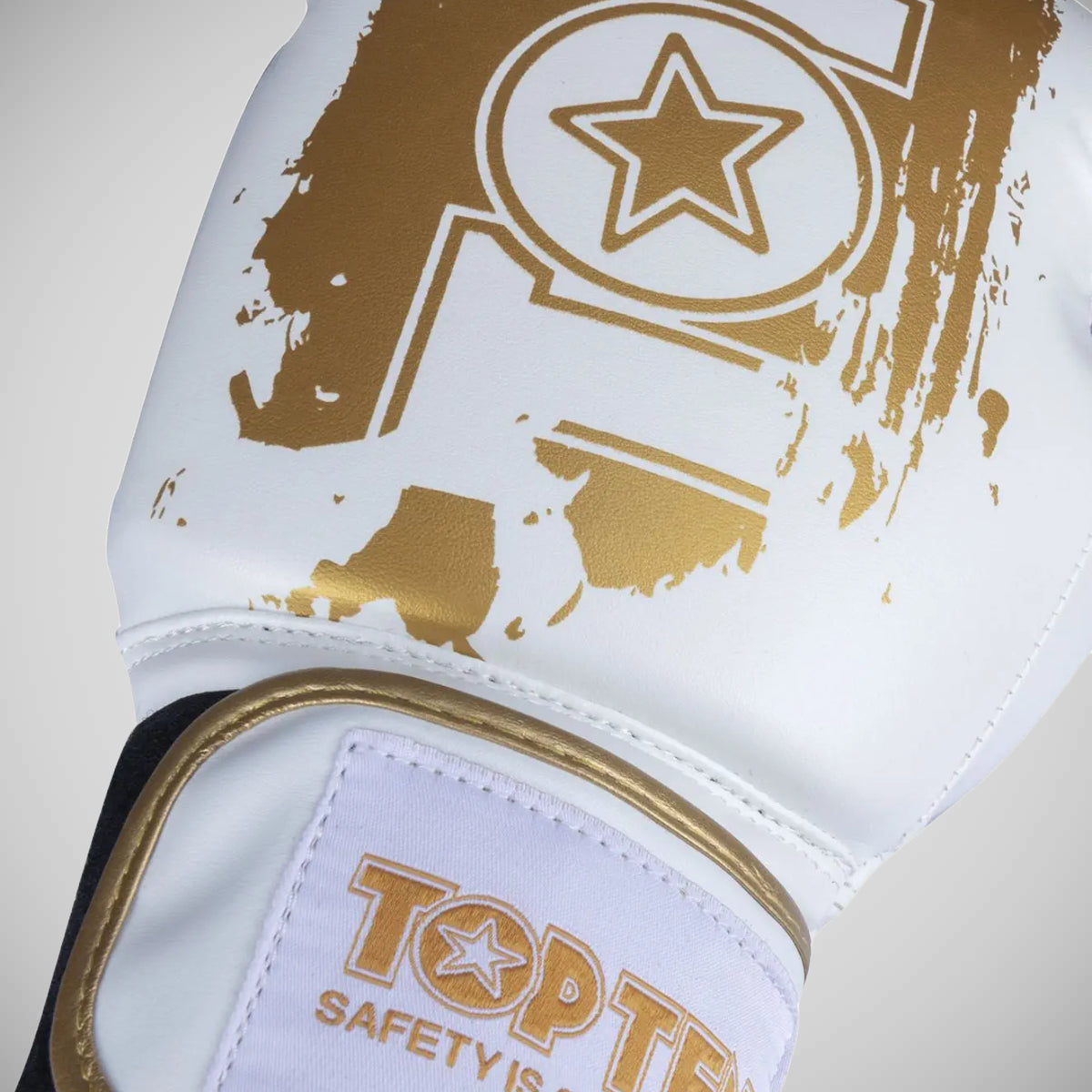 Top Ten Power Ink Golden Golden Boxing Luvas Branco/Ouro