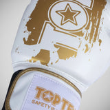 Top Ten Power Ink Golden Golden Boxing Luvas Branco/Ouro