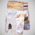 Top Ten Power Ink Golden Star Kickboxing Shorts White/Gold